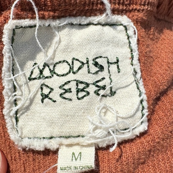 MODISH REBEL baby Whale Corduroy Shirt Snap Rust Brown Outdoor Gorpcore Fall M - Picture 6 of 10